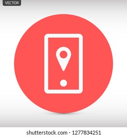 gps phone vector icon 10 eps