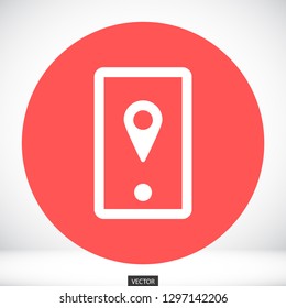 gps phone vector icon 10 eps