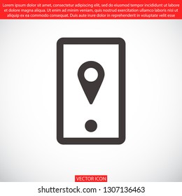gps phone vector icon 10 eps