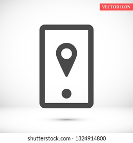 gps phone vector icon 10 eps