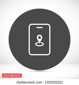gps phone vector icon 10 eps