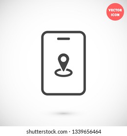 gps phone vector icon 10 eps
