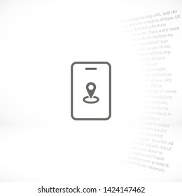 gps phone vector icon 10 eps , Lorem ipsum Flat design