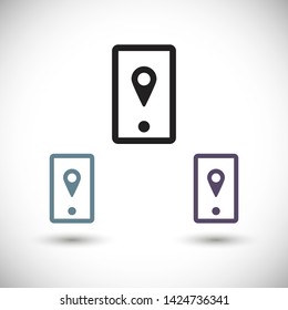 gps phone vector icon 10 eps , Lorem ipsum Flat design