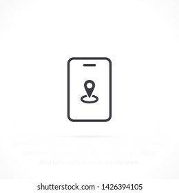 gps phone vector icon 10 eps , Lorem ipsum Flat design