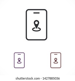 gps phone vector icon 10 eps , Lorem ipsum Flat design