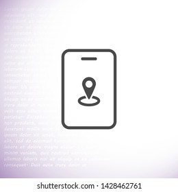 gps phone vector icon 10 eps , Lorem ipsum Flat design