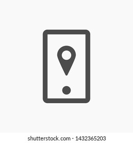 gps phone vector icon 10 eps , Lorem ipsum Flat design