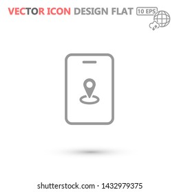 gps phone vector icon 10 eps , Lorem ipsum Flat design