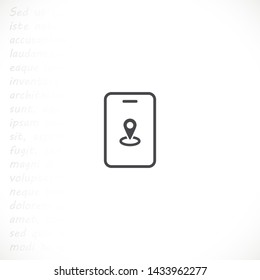 gps phone vector icon 10 eps , Lorem ipsum Flat design