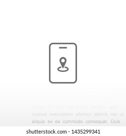 gps phone vector icon 10 eps , Lorem ipsum Flat design