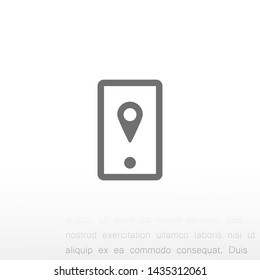 gps phone vector icon 10 eps , Lorem ipsum Flat design