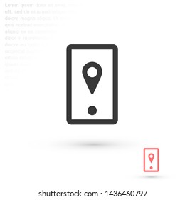 gps phone vector icon 10 eps , Lorem ipsum Flat design