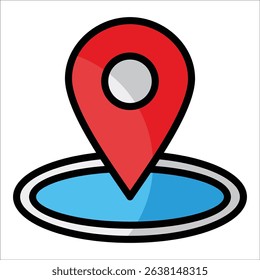 Gps Pin Icon Element For Design