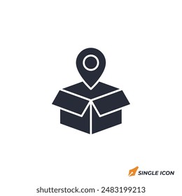 gps pin icon vector illustration. gps pin symbol isolated on white background.