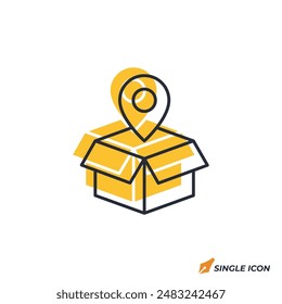 gps pin icon vector illustration. gps pin symbol isolated on white background.