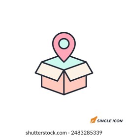 gps pin icon vector illustration. gps pin symbol isolated on white background.