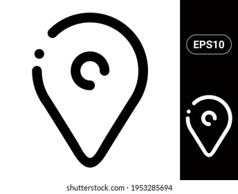 GPS pointer Map Vector stylish line icon for UI an UX