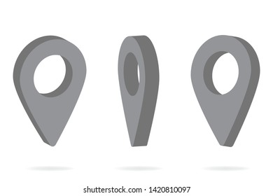 GPS pointer on the map. vector image pointer