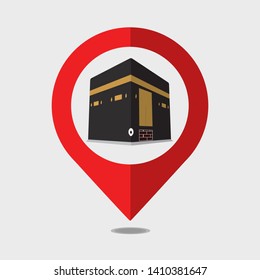 GPS Qibla - Pin The Direction Vector Location To Mecca