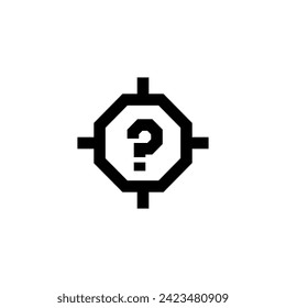 Icono de pregunta GPS Vector de estilo de línea simple Ilustración web y móvil perfecta 