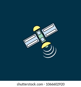 GPS satellite icon. Vector.