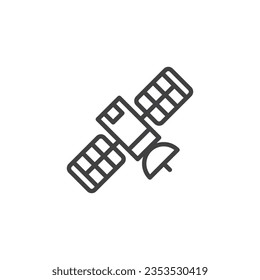 Icono de línea satelital GPS. signo de estilo lineal para concepto móvil y diseño web. Icono vector de contorno satelital. Símbolo, ilustración del logotipo. Gráficos vectoriales