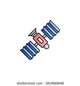 Gps, satellite, space color gradient vector icon