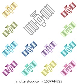 Gps, satellite, space multi color icon. Simple thin line, outline vector of space icons for ui and ux, website or mobile application