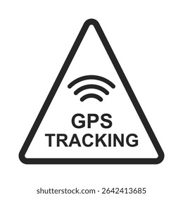GPS satellite tracking warning sign vector