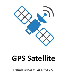 Icono del Vector del satélite del GPS que puede modificar o editar fácilmente
