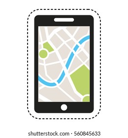gps service isolated icon vector illustration design