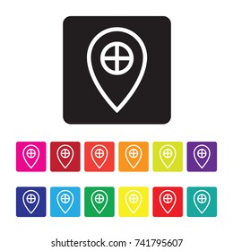 gps services icon set