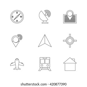 gps set  icon design 
