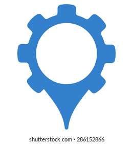 GPS settings icon from Business Bicolor Set. This flat vector symbol uses cobalt color, rounded angles, and isolated on a white background.