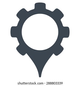 GPS settings icon from Business Bicolor Set. This flat vector symbol uses smooth blue color, rounded angles, and isolated on a white background.