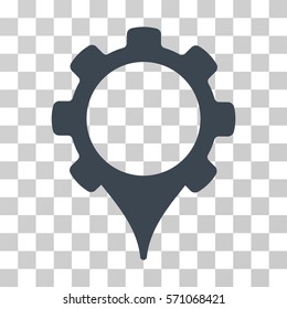GPS Settings icon. Vector illustration style is flat iconic symbol, smooth blue color, transparent background. Designed for web and software interfaces.