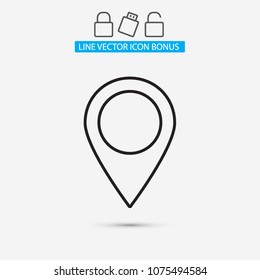 GPS - the sign location. Template logo.