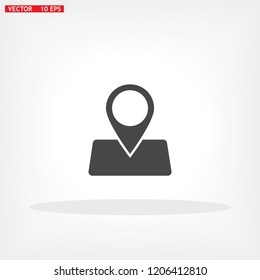 GPS - the sign location. Template logo.