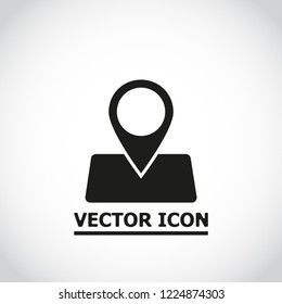 GPS - the sign location. Template logo.