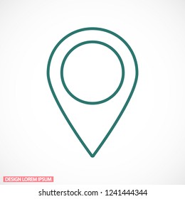 GPS - the sign location. Template logo.