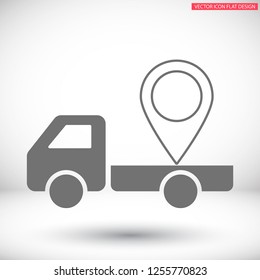 GPS - the sign location. Template logo.