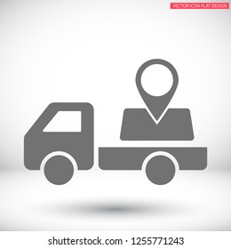 GPS - the sign location. Template logo.