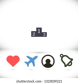 GPS - the sign location. Template logo.