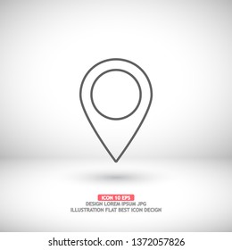 GPS - the sign location. Template logo.