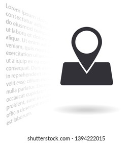 GPS - the sign location. Template logo . Lorem Ipsum Illustration design