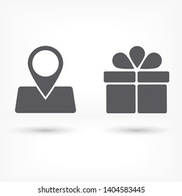 GPS - the sign location. Template logo. Lorem Ipsum Illustration design