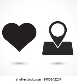 GPS - the sign location. Template logo. Lorem Ipsum Illustration design