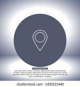 GPS - the sign location. Template logo . Lorem Ipsum Illustration design