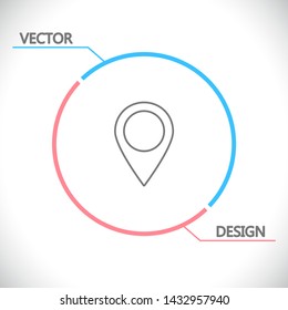 GPS - the sign location. Template logo . Lorem Ipsum Illustration design